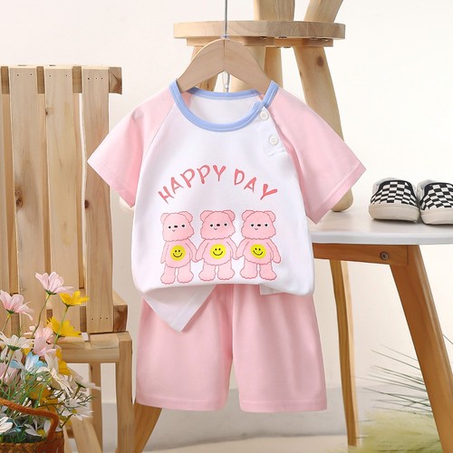 TWO PIECE T-SHIRT AND SHORT FOR CHILDREN / BB-0155 - COLOR PINK SIZE 100CM