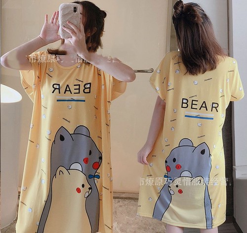 NIGHTDRESS / WD-0332 - Color : Yellow Bear zd-806-33# Size : One Size