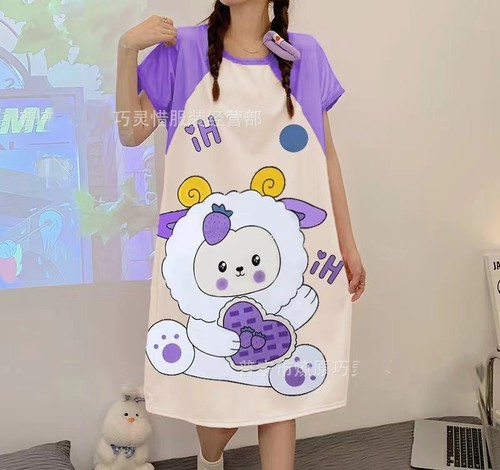 NIGHTDRESS / WD-0333 - Color : Beautiful sheep zd-806-82# Size : One size