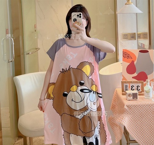 NIGHTDRESS / WD-0335 - Color : Pink Bear zd-806-15# Size : One Size