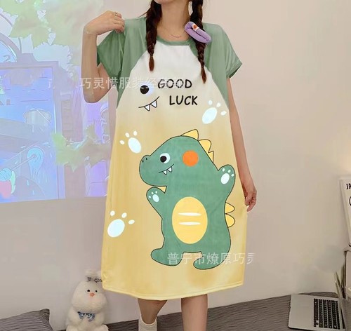 NIGHTDRESS / WD-0336 - Color : Little Dinosaur zd-806-74# Size : One Size