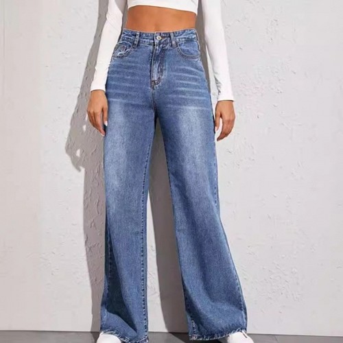 WIDE LEG PANTS DENIM / WD-0275 - COLOR DENIM