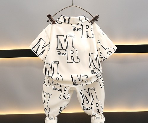 TWO PIECE SUMMER SUIT / BB-0159 - COLOR PRINTED WHITE