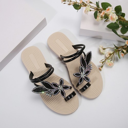 NON-SLIP WOMEN'S SANDALS / WS-0164 - COLOR BLACK