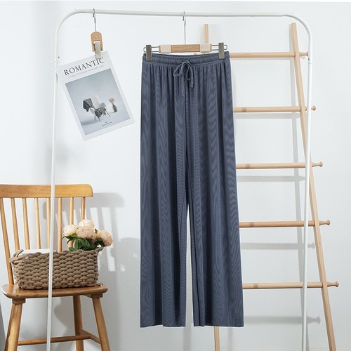 WIDE-LEG STRAIGHT PANTS / WD-0177 - COLOR DARK BLUE