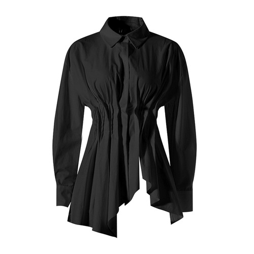 WAIST-HUGGING TOP / WD-0048 - Color : Black Size : M, L
