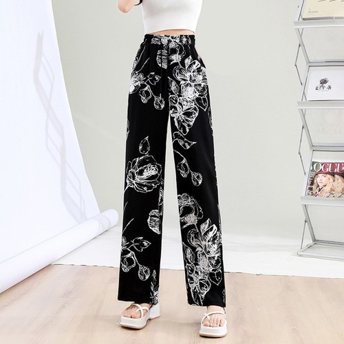 TIE-DYED LOOSE WIDE -LEG PANTS / WD-0181 - ONE SIZE