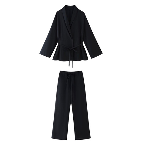 KIMONO-STYLE SUIT / WD-0194 - Color : Black Suit Size : S, M, L