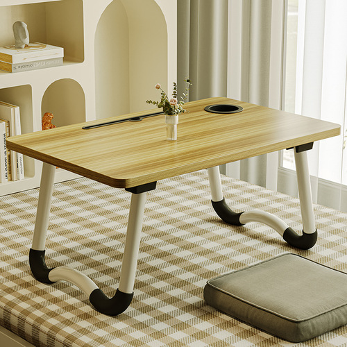 FOLDING LAPTOP TABLE-SMALL / FR-0009 - Color : Light Walnut/Non-slip Legs 50*30*22H/