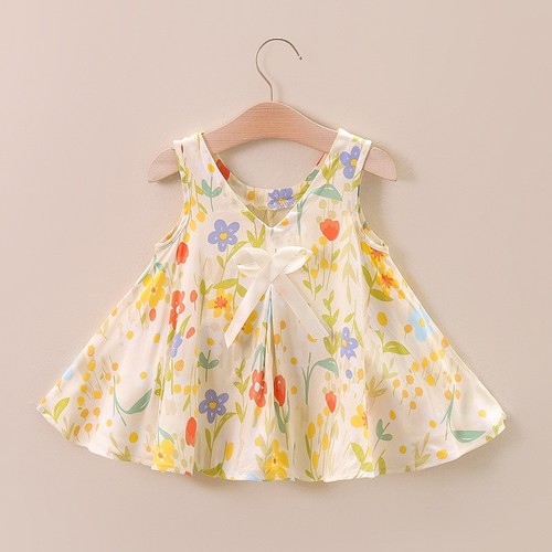 BABY GIRL'S DRESS / BB-0195 - COLOR YELLOW