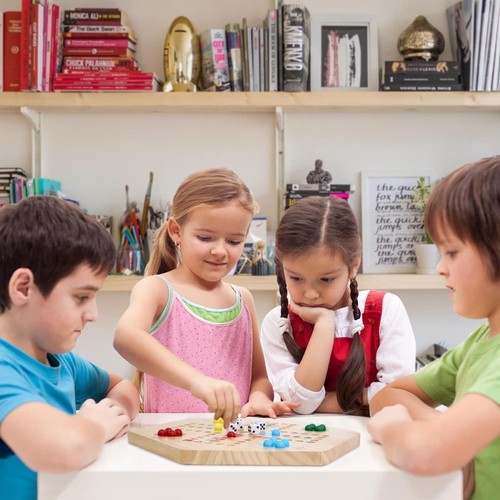 DOUBLE SIDED BOARD GAME FOR CHILDREN / TY-0010 - 4-6 PLAYERS