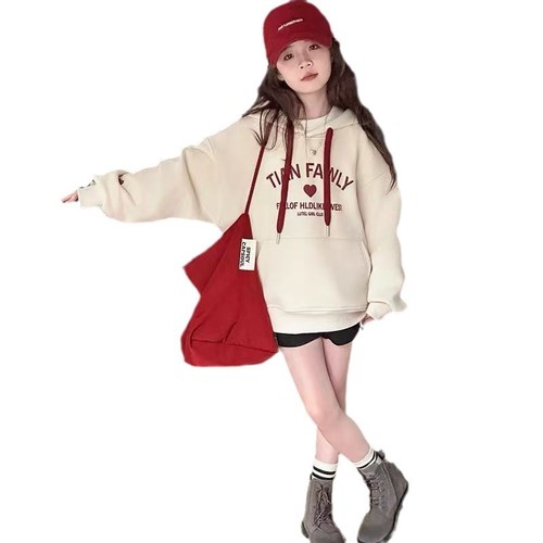 HOODED JACKET FOR GIRLS / GL-0010 - COLOR APRICOT SIZE 14-16 YRS. OLD