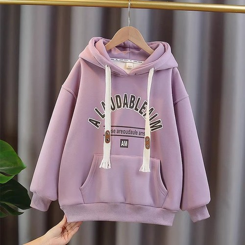 HOODED JACKET FOR GIRLS / GL-0013 - COLOR PURPLE SIZE 14-16 YRS. OLD
