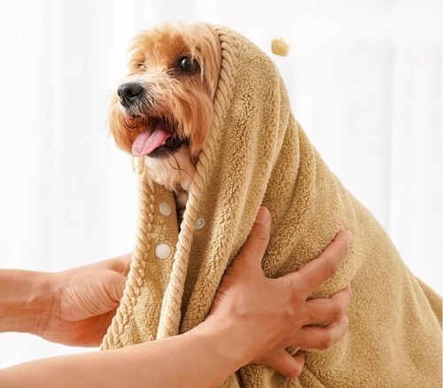 DOG BATH TOWEL / PS-0045 - COLOR LIGHT BROWN