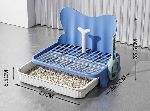 DOG'S LITTER BOX / PS-0047 - PLUS SHOVEL COLOR BLUE