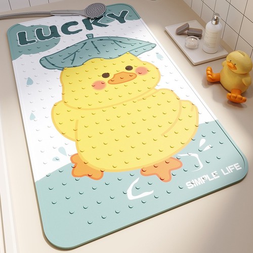 NON-SLIP SHOWER BATH MAT / BR-0049 - SIZE 40X70CM COLOR YELLOW DUCK