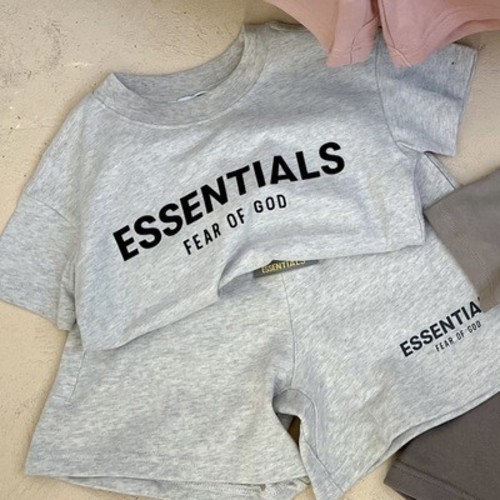 TWO PIECE T-SHIRT AND SHORT FOR CHILDREN / BB-0302 - COLOR GRAY
