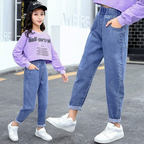 GIRL'S DENIM TROUSER / GL-0017 - COLOR BLUE