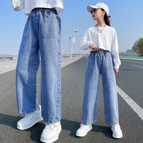 GIRL'S DENIM TROUSER / GL-0023 - COLOR BLUE