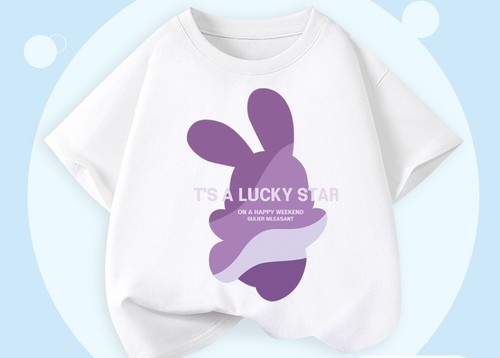 GIRL'S COTTON T-SHIRT / GL-0028 - COLOR WHITE