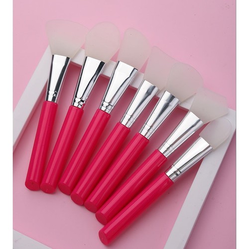 7 PIECE SILICONE MASK BRUSH / MU-0119 - COLOR RED