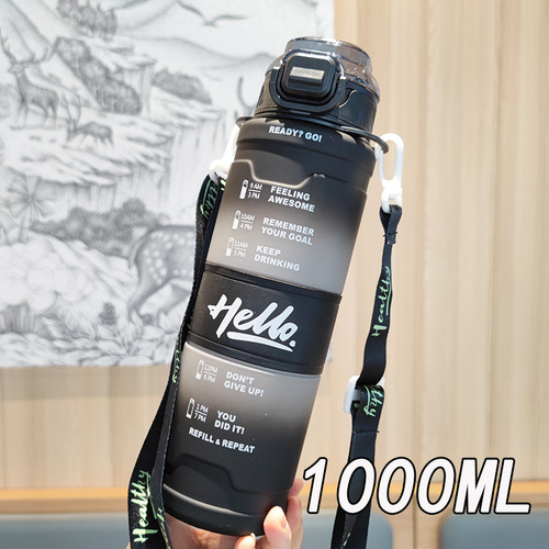 PORTABLE WATER BOTTLE / KN-0177 - Color : Black Capacity : 1000ml