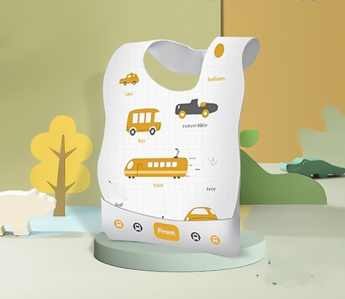 DISPOSABLE WATERPROOF BABY BIB / BB-0331 - 1 PACK 10 PIECE COLOR CARS