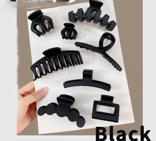 8 PIECE SET WOMEN'S HAIR CLIPS / WA-0099 - COLOR BLACK