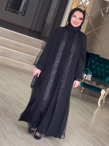 WOMEN'S ABAYA / WD-0415 - COLOR BLACK