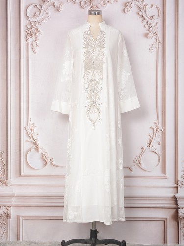 WOMEN'S ABAYA / WD-0419 - COLOR WHITE