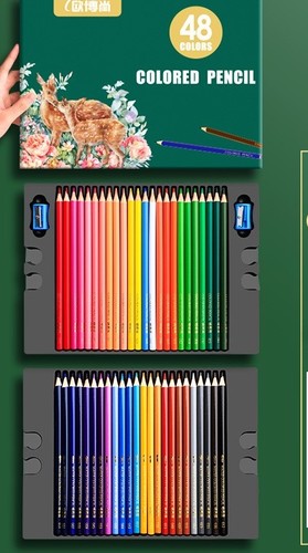 48 COLORS OIL-BASED PENCIL / SC-0010 - WITH SHARPENER