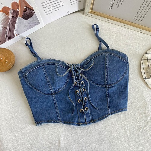 WOMEN'S CAMISOLE DENIM / WD-0422 - COLOR BLUE DENIM SIZE ONE