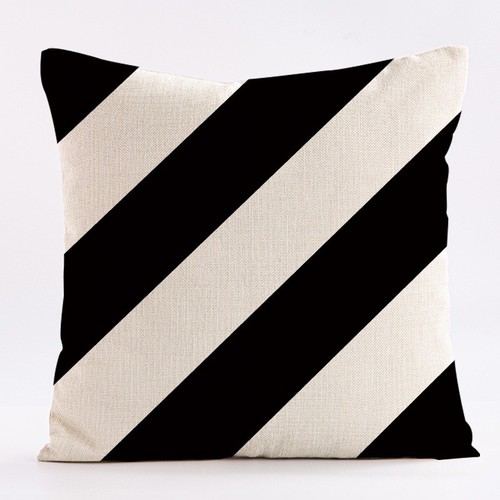 SOFA PILLOW CASE / HM-0235 - COLOR BLACK AND WHITE SIZE 45X45CM PILLOW NOT INCLUDED