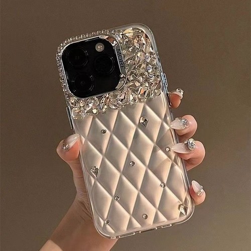 DIAMOND DESIGN IPHONE CASE / MO-0013 - COLOR SILVER