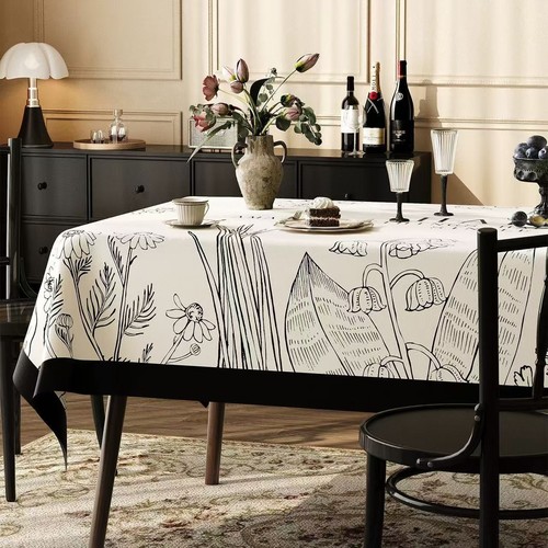 140x220CM WATERPROOF TABLECLOTH / KN-0222 - RECTANGULAR DINING TABLECLOTH