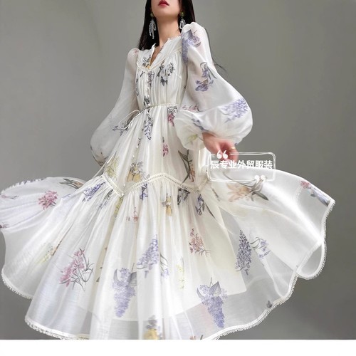 WOMEN'S LONG DRESS / WD-0458 - COLOR WHITE