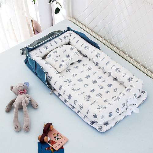 PORTABLE BABY BED / BB-0194 - COLOR BLUE SIZE 85X45CM