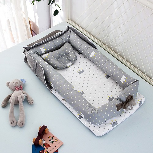 PORTABLE BABY BED / BB-0193 - COLOR GRAY SIZE 85X45CM
