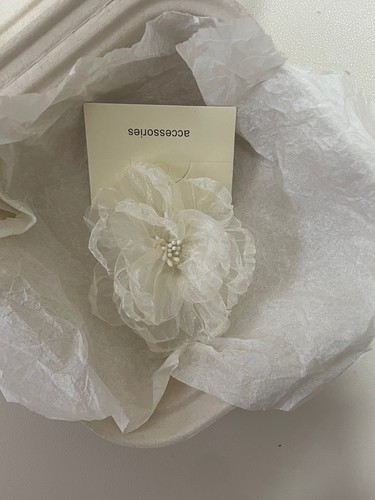 ONE PIECE FLOWER HAIRCLIP / WA-0134 - COLOR WHITE