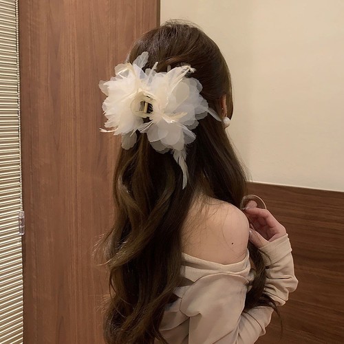 FEATHER HAIRCLIP / WA-0136 - COLOR WHITE