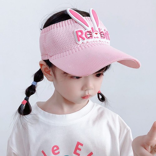 CHILDREN'S SUMMER HAT / BA-0041 - COLOR PINK RABBIT