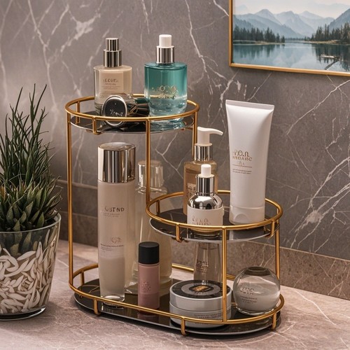 THREE LAYER BATHROOM STORAGE RACK / BR-0066 - COLOR BLACK