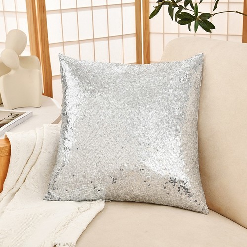 SOFA PILLOW COVER / HM-0260 - COLOR SILVER SIZE 40X40CM PILLOW NOT INCLUDED