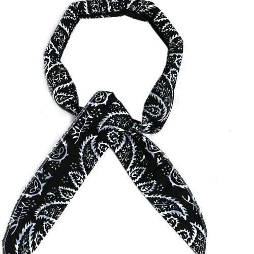 PRINTED SCARF / WA-0154 - COLOR BLACK