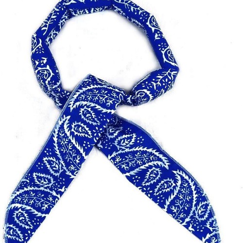 PRINTED SCARF / WA-0155 - COLOR BLUE