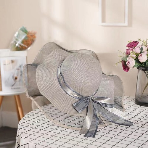 BOWKNOT DESIGN WOMEN'S HAT / WA-0175 - COLOR LIGHT GRAY