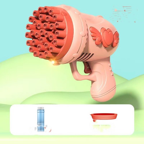 CHILDREN’S TOY BUBBLE GUN / TY-0016 - COLOR ORANGE 32 HOLES