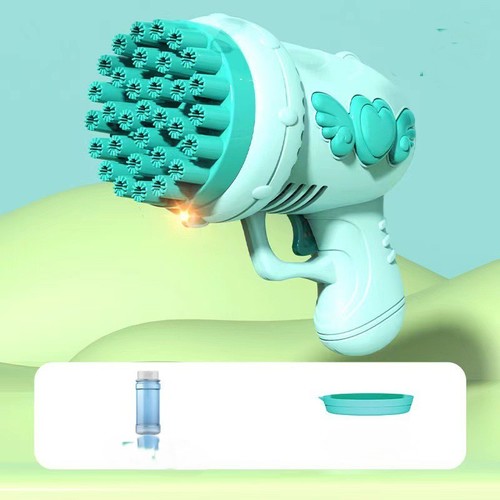 CHILDREN’S TOY BUBBLE GUN / TY-0021 - COLOR GREEN 32 HOLES