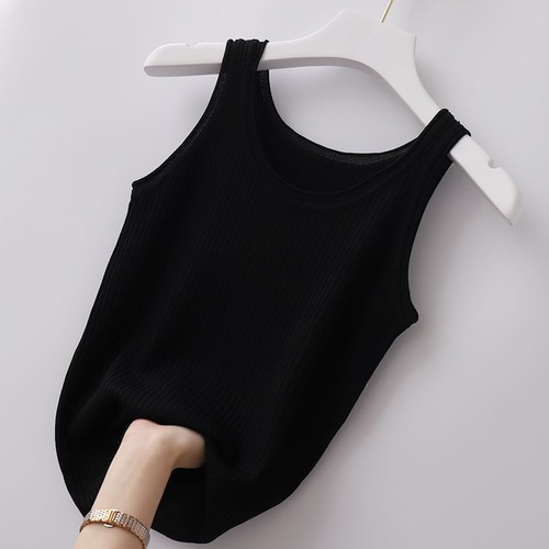 SLEEVELESS SHIRT / WD-0463 - COLOR BLACK