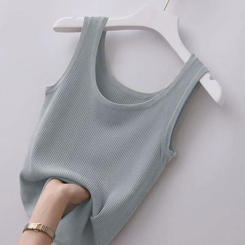 SLEEVELESS SHIRT / WD-0464 - COLOR GRAY